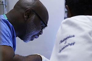 Still from TRAPPED, showing Dr. Parker, one of the main characters of the film.