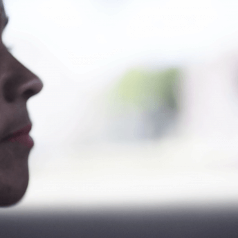 Profile shot of a woman's face.