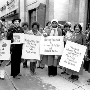 925 Cleveland holds an action in protest of National City Bank.