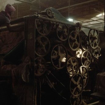 Old machinery in jute factory